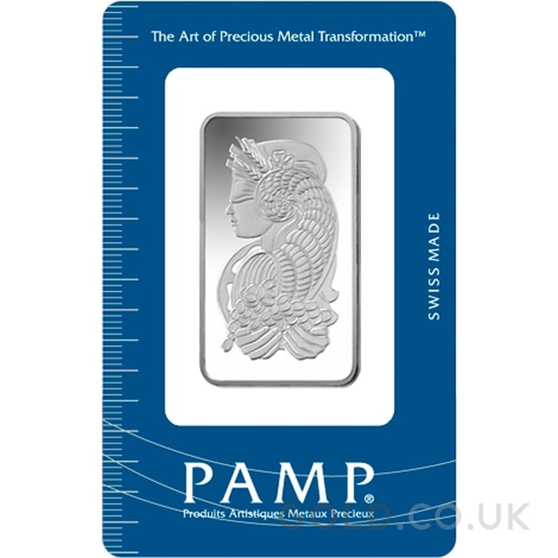 1oz Silver Bar PAMP Lady Fortuna Minted