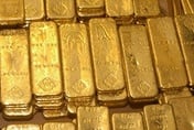 Gold settles in near record high