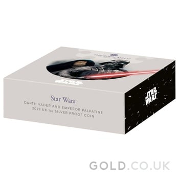 2023 1oz Darth Vader & Emperor Palpatine Star Wars Proof Silver Coin Boxed