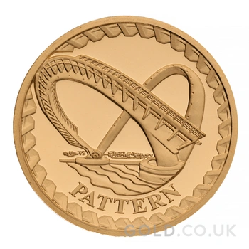 2003 Proof Gold £1 Pound Coin Millennium Bridge Pattern