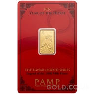 2026 5g PAMP Lunar Gold Bar Year of the Horse