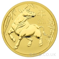 Half Ounce Gold Perth Mint Year of the Ox (2021)