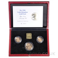 Gold Proof Sovereign Three Coin Boxed Set (1998)