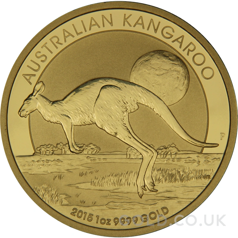 2015 Australian Kangaroo Gold Nugget Coin 1oz