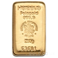 250g Heraeus Gold Bar
