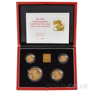 Gold Proof Sovereign Four Coin Boxed Set (1992)