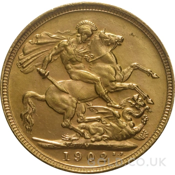 1902 Gold Sovereign Coin Edward VII Melbourne