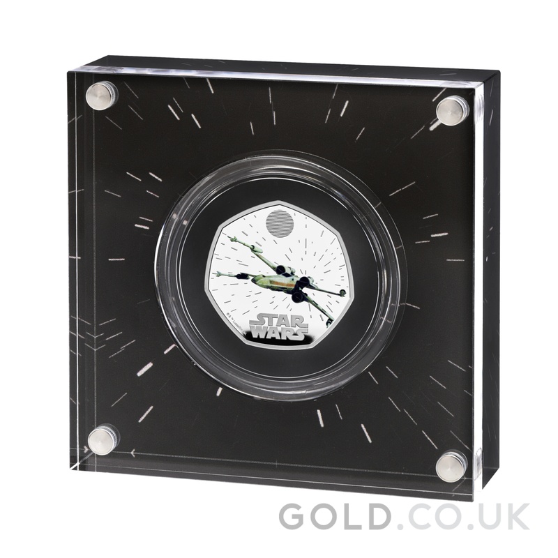 2024 50p X-Wing Star Wars Proof Silver Coin Boxed