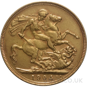 1904 Gold Sovereign Coin Edward VII Perth