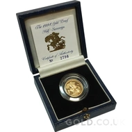 1991 Gold Proof Half Sovereign Boxed