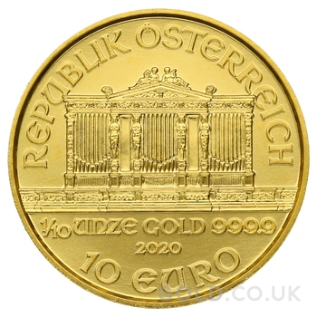 2020 1/10oz Austrian Gold Philharmonic Coin