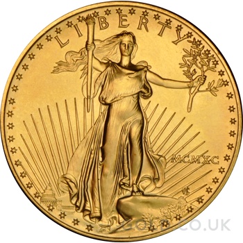 1990 American Eagle Gold Coin 1oz MCMXC