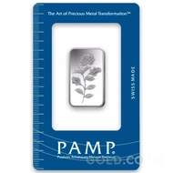 10g PAMP Rosa Silver Bar