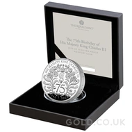 2023 2023 75th Birthday of King Charles III Piedfort £5 Proof Crown Silver Coin