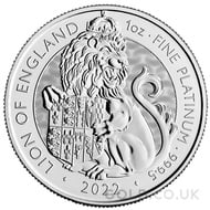 Platinum Lion of England 1oz Tudor Beast (2022)