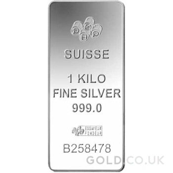 1kg Silver Bar PAMP Minted