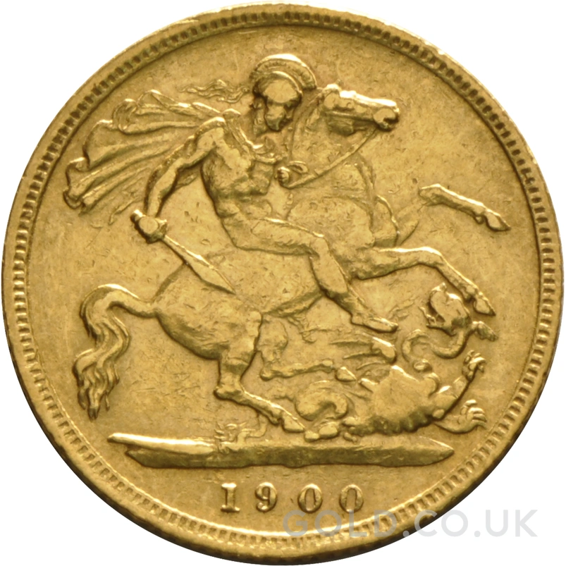 1900 Gold Half Sovereign Queen Victoria Old Head