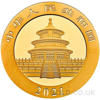 2021 1g Chinese Panda Gold Coin