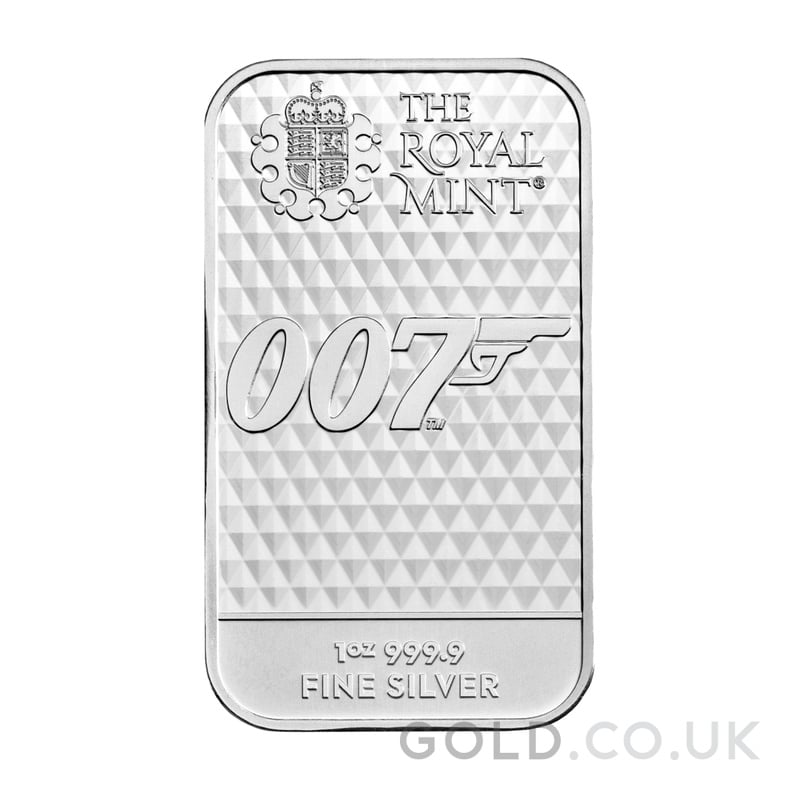 1oz Silver Bar James Bond 007 Diamonds are Forever
