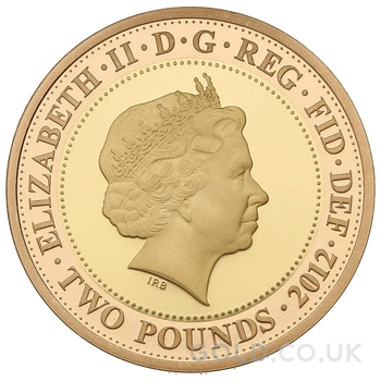2012 Proof £2 Coin Gold Double Sovereign London Rio Olympic Handover Ceremony