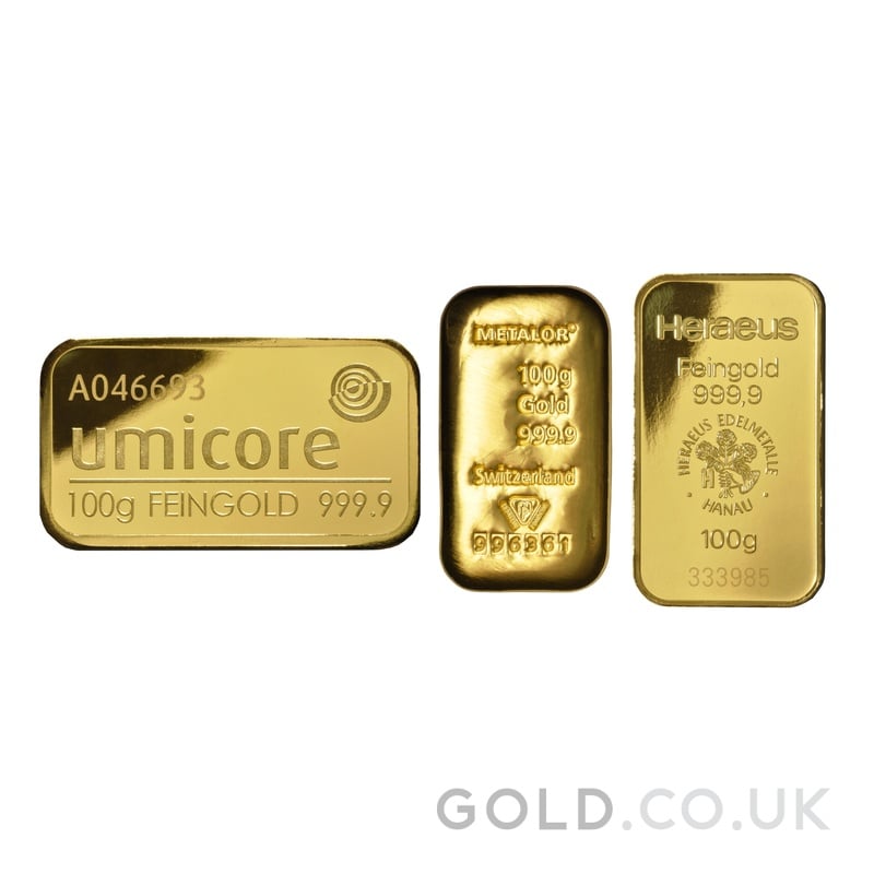 100g Gold Bars (Pre Owned)
