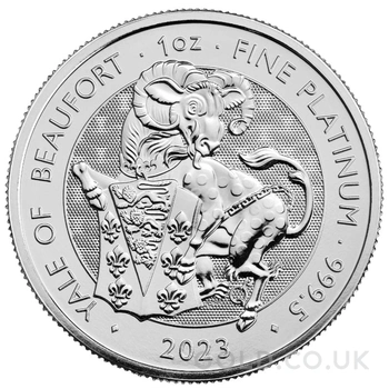 2023 Yale of Beaufort Platinum Coin Tudor Beasts 1oz
