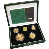 2001 Gold Proof Sovereign Four Coin Boxed Set