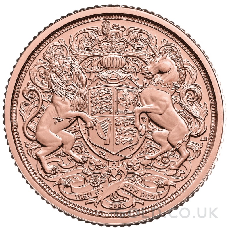 2022 Gold Quarter Sovereign Queen Elizabeth II Memorial