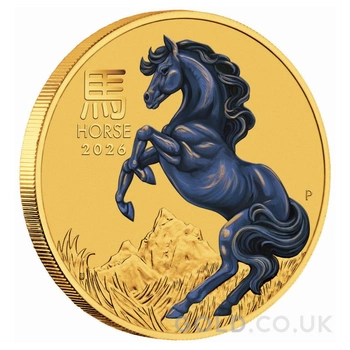 2026 1/10oz Perth Mint Year of the Horse Coloured Gold Coin
