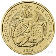 The Tudor Dragon - Tudor Beasts 1/4oz Gold Coin (2024)