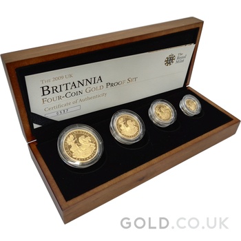 2009 Proof Gold Britannia 4 Coin Set Boxed