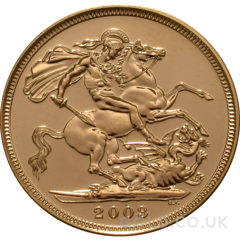 2003 Gold Sovereign Coin Elizabeth II Fourth Head