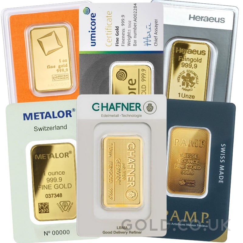 1oz Gold Bars Best Value (Brand New)