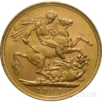 1905 Gold Sovereign Coin Edward VII Melbourne