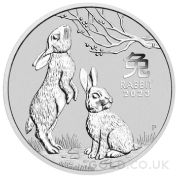 2023 Year of the Rabbit Silver Coin 5oz Perth Mint Australian Lunar Series