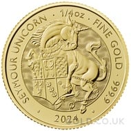 The Seymour Unicorn - Tudor Beasts 1/4oz Gold Coin (2024)