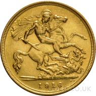 1916 George V Gold Half Sovereign (Sydney Mint)