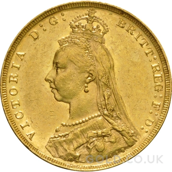 1887 Gold Sovereign Coin Queen Victoria Jubilee Head Melbourne
