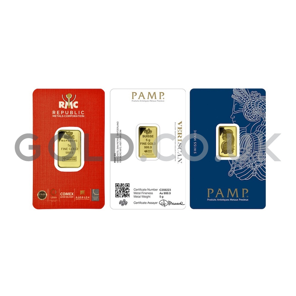 Buy 5g Gold Bars GOLD.co.uk From £251.30