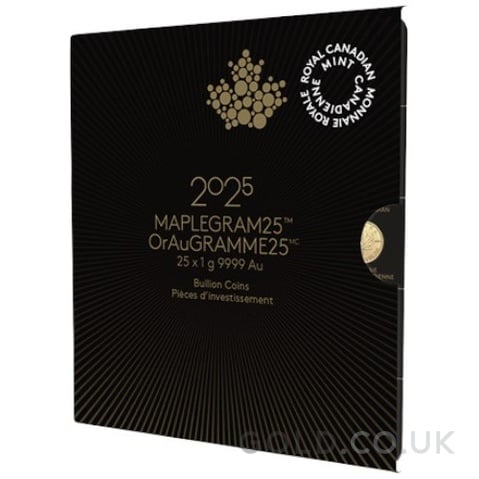 2025 MapleGram 25 x 1g Gold Coins