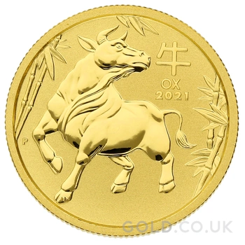 2021 Year of the Ox Gold Coin 1/4oz Perth Mint Australian Lunar Series