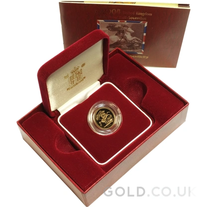 2004 Proof Gold Half Sovereign Boxed
