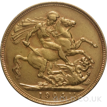 1904 Gold Sovereign Coin Edward VII Perth