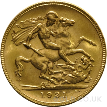 1931 Gold Sovereign Coin George V Perth