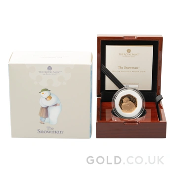 2020 Proof 50p Gold Coin The Snowman Boxed
