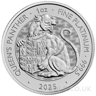 2025 Queen's Panther 1oz Platinum Tudor Beast