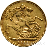 1915 George V Gold Sovereign (Perth Mint)