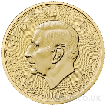 Monster Box of 100 2025 Britannia One Ounce Gold Coins