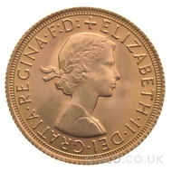 Gold Sovereign Coin Elizabeth II Young Head