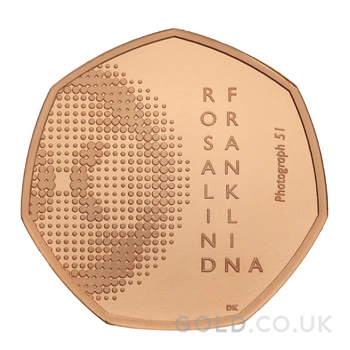 2020 Proof 50p Gold Coin Rosalind Franklin Boxed